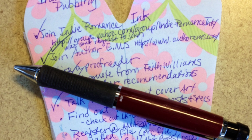 Flip flop shaped note pad with Indie Pubbing to do list