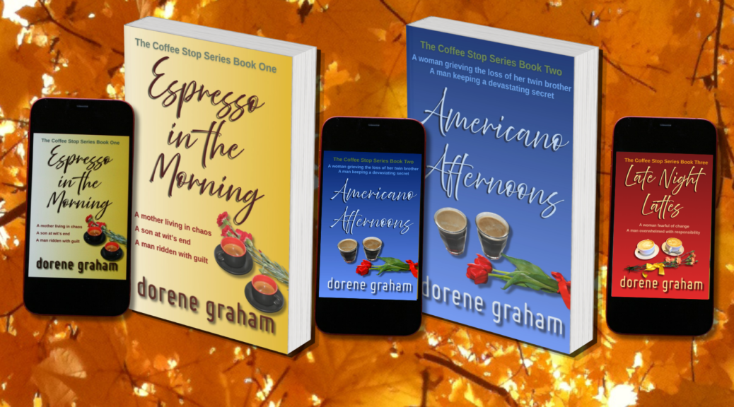 Paperback and ebook for Espresso in the Morning and Americano Afternoons, ebook for Late Night Lattes